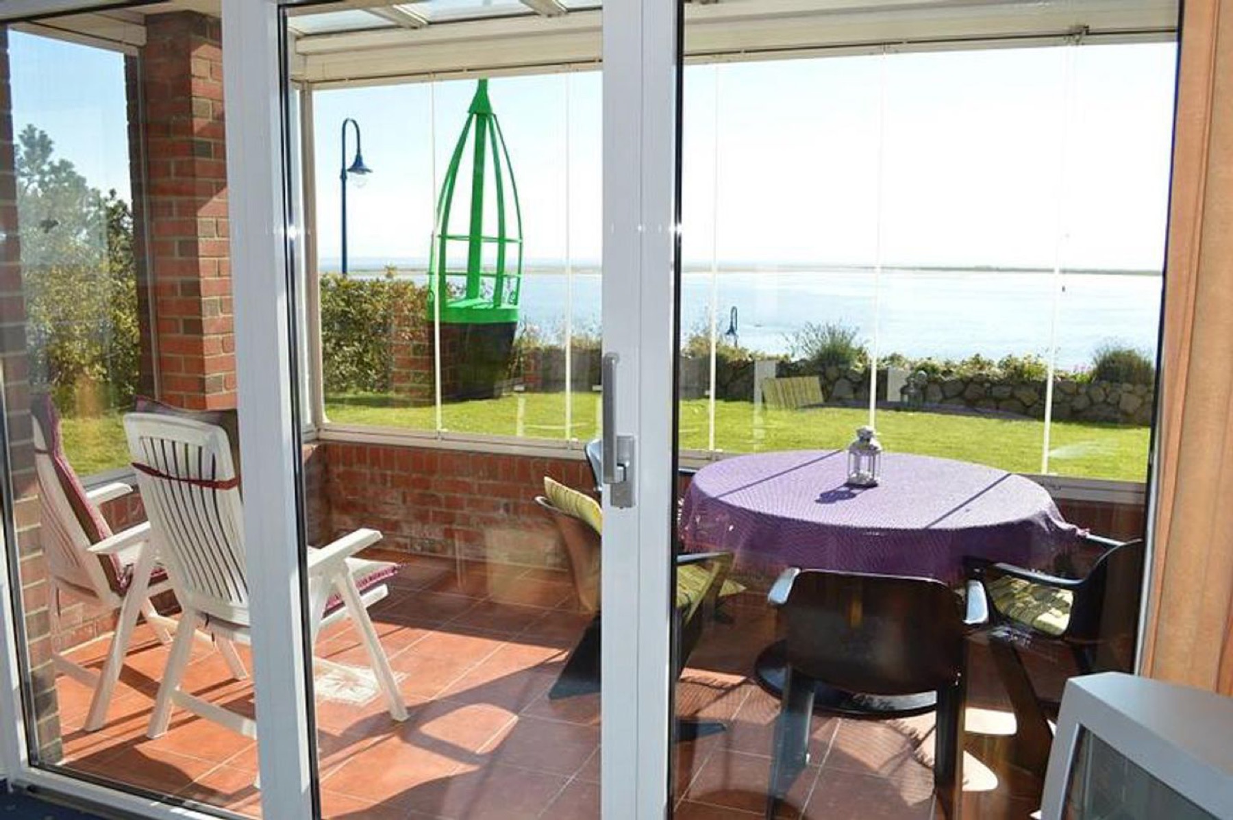 Loggia mit Blick auf den Kniepsand